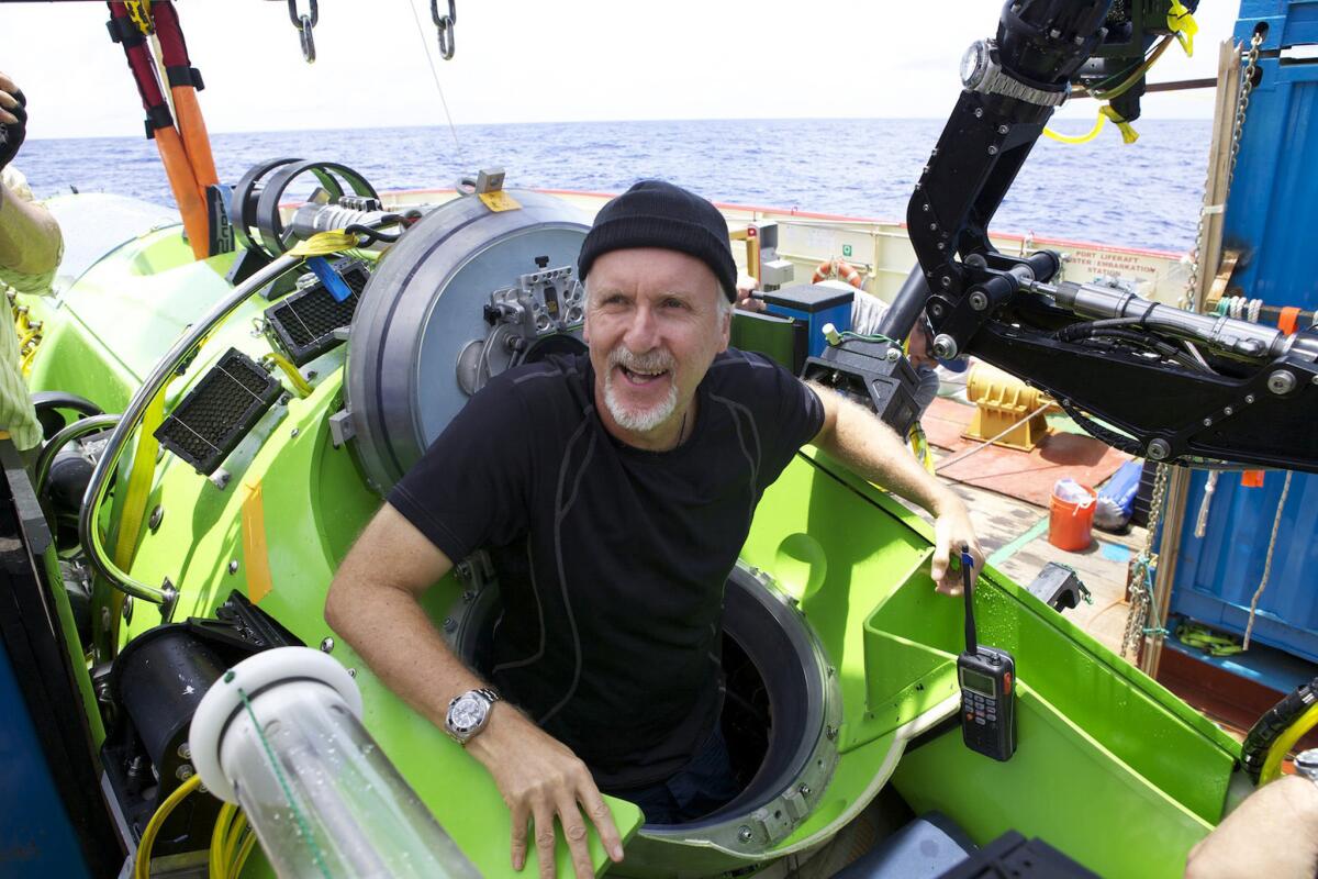 James Cameron in a scene from "James Cameron's Deepsea Challenge 3D."