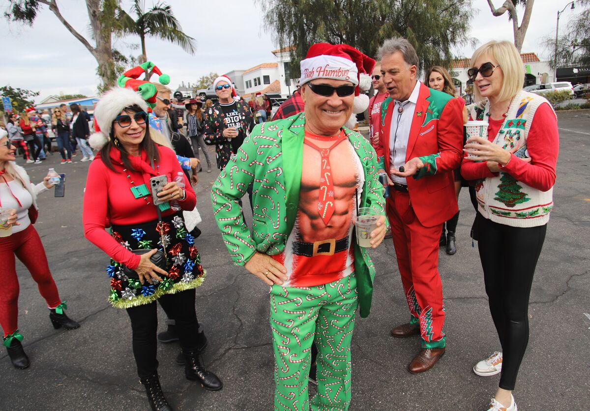 George Valentino Posey, of Newport Beach, dressed in his holiday attire.