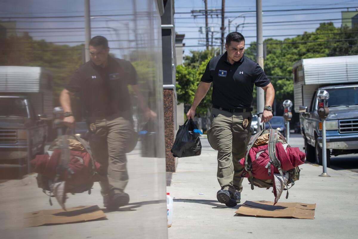 Belongings of dead homeless man removed