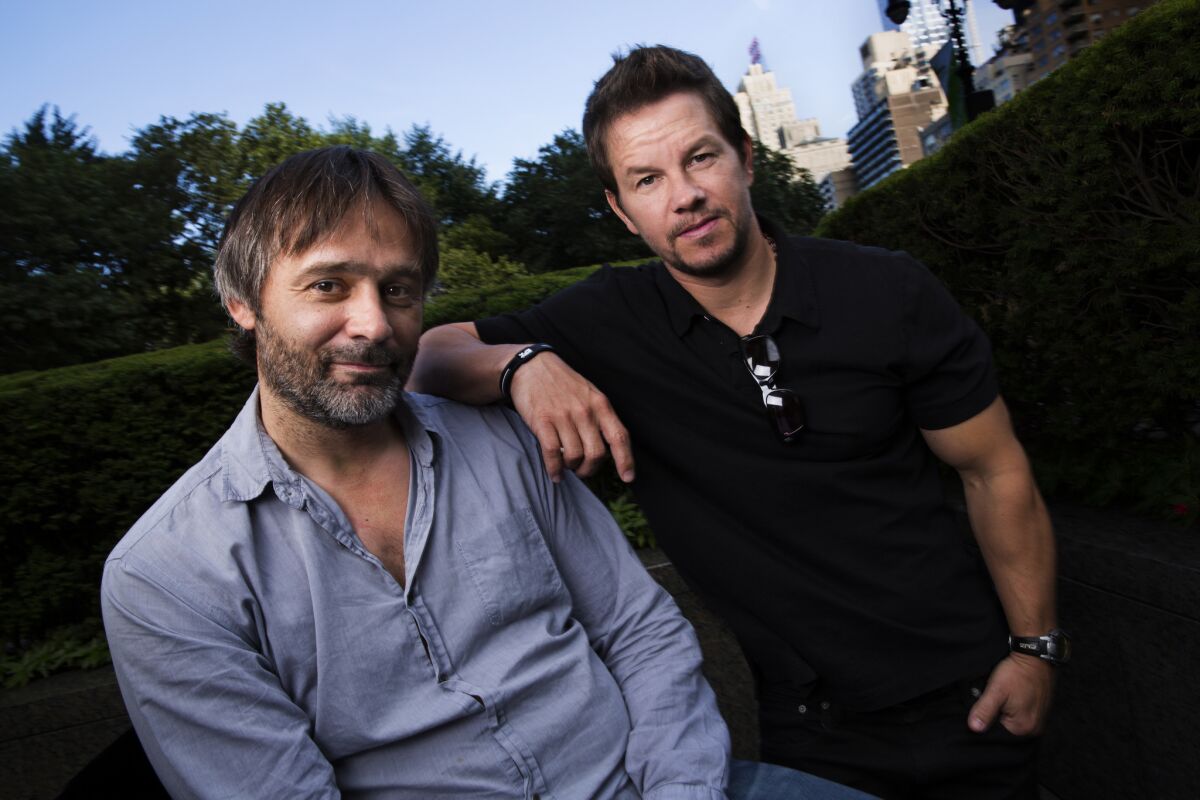 Director Baltasar Kormakur, left, and Mark Wahlberg, who worked together in "2 Guns" and "Contraband."