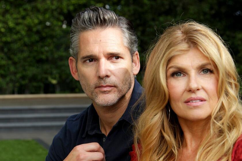 BEVERLY HILLS, CA., OCTOBER 25, 2018 ---Actors Connie Britton and Eric Bana star in DIRTY JOHN, Bravo's adaptation of the popular LA Times podcast and print series of the same name. Bana portrays the titular con man, John Meehan, at the center of the story and Britton stars as the woman he deceived, and had a romance with her. (Kirk McKoy / LOS ANGELES TIMES)