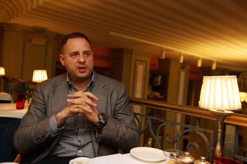 Ukraine President Vladimir Zelensky's foreign affairs envoy Andrei Yermak during an interview at down town restaurant in Kyiv. Photo by Sergei L. Loiko