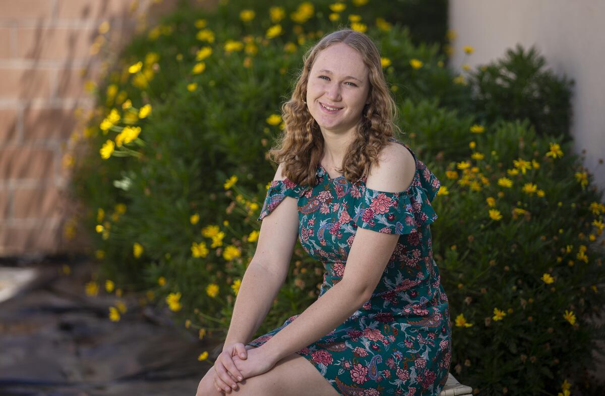 Fountain Valley High School's Madison Grogan, 18, is a straight-A student with interest in a career in business.