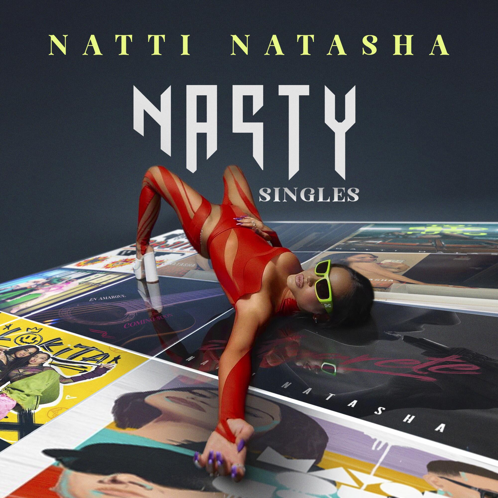 En esta imagen proporcionada por Pina Records, "Nasty Singles" de Natti Natasha.