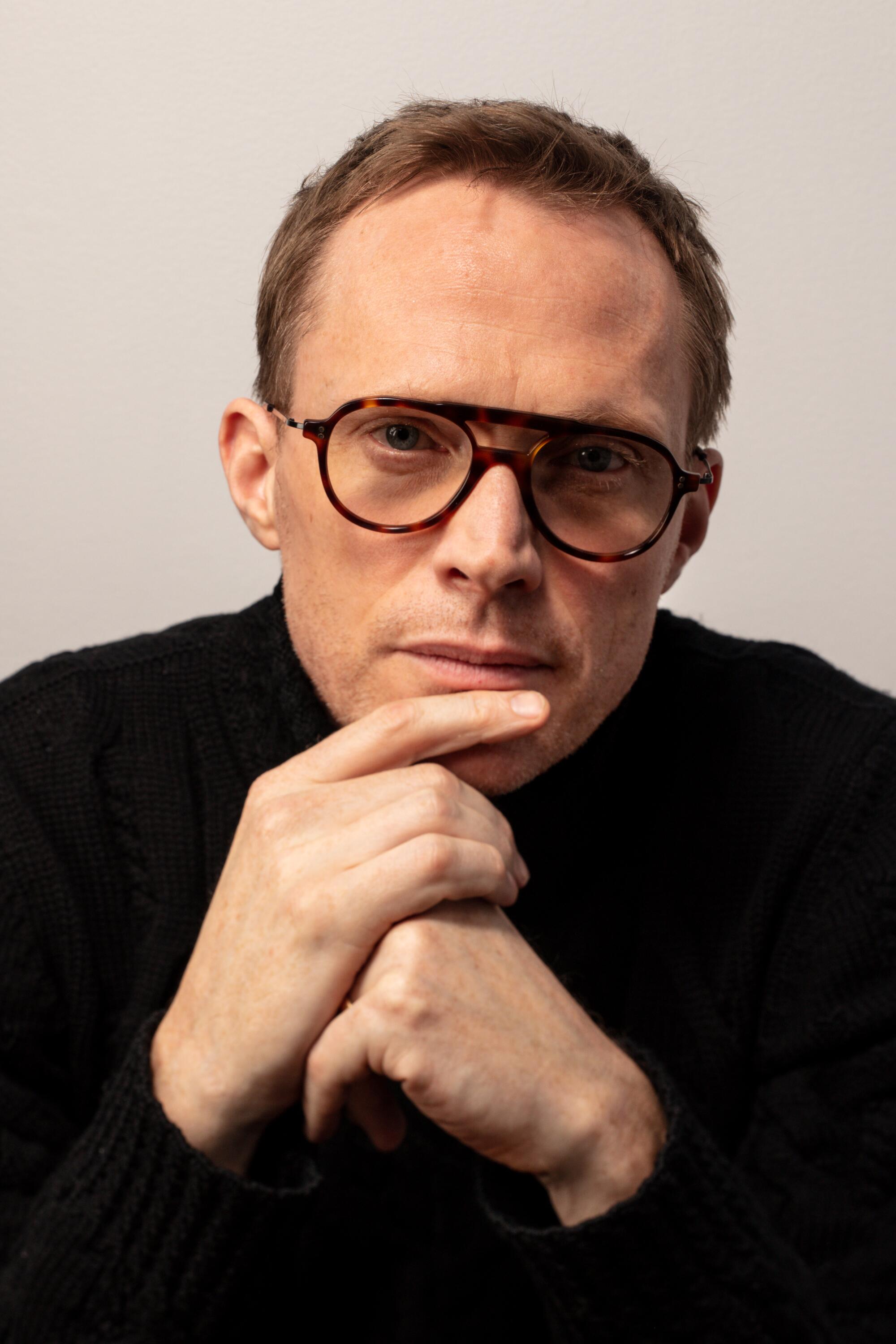 PARK CITY, UTAH - JANUARY 26: Actor Paul Bettany of “Uncle Frank,” photographed in the L.A. Times Studio at the Sundance Film Festival on Sunday, Jan. 26, 2020 in Park City, Utah. (Jay L. Clendenin / Los Angeles Times)