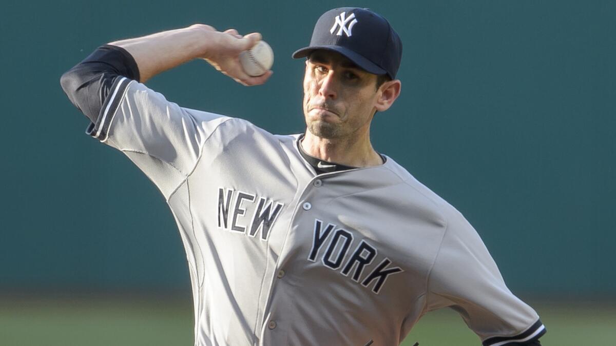 Former New York Yankees pitcher Brandon McCarthy was acquired by the Dodgers last week.