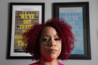 Nikole Hannah-Jones stands for a portrait at her home in the Brooklyn borough of New York, Tuesday, July 6, 2021. Hannah-Jones says she will not teach at the University of North Carolina at Chapel Hill following an extended fight over tenure. (AP Photo/John Minchillo)