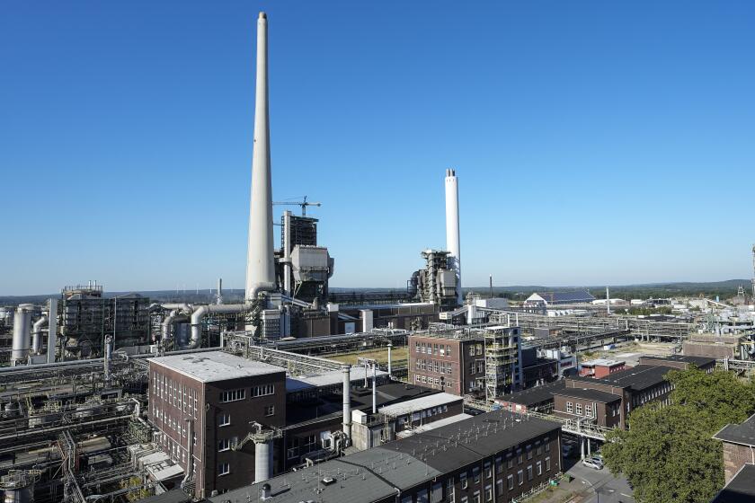 A coal-fired power station of German specialty chemicals company Evonik Industries is in operation at the Marl Chemical Park in Marl, Germany, Thursday, Sept. 7, 2023. (AP Photo/Martin Meissner)