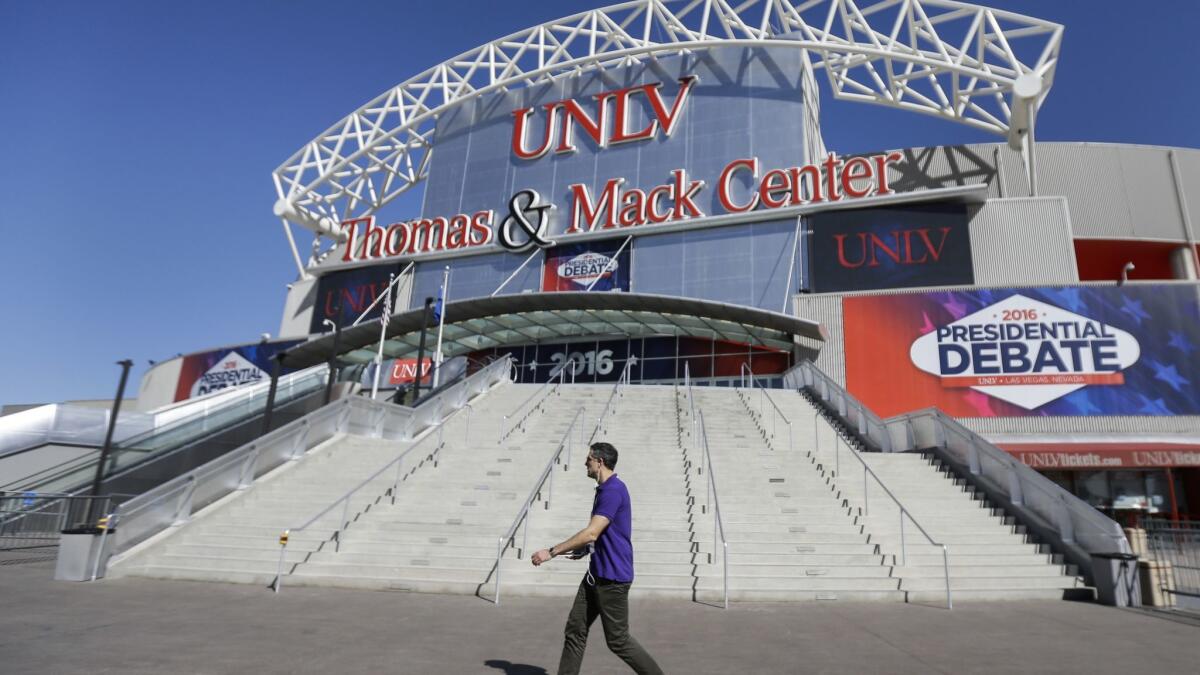 UNLV prior to the third presidential debate in 2016