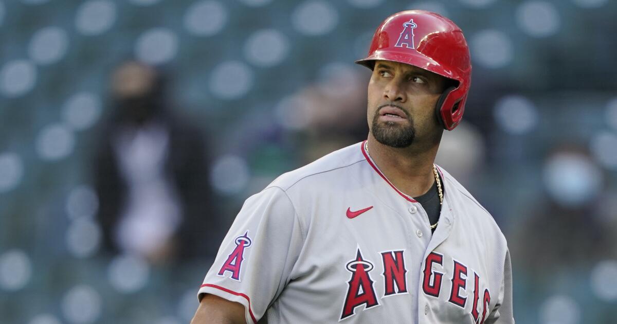 Albert Pujols back in camp -- with the Angels