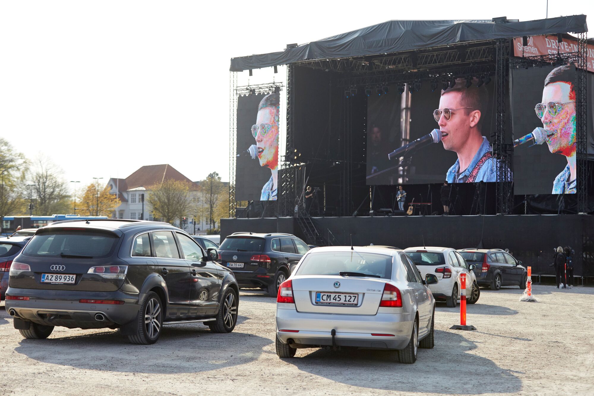 Mads Langer's April 24 drive-in concert in Aarhus, Denmark, drew a sell-out crowd.