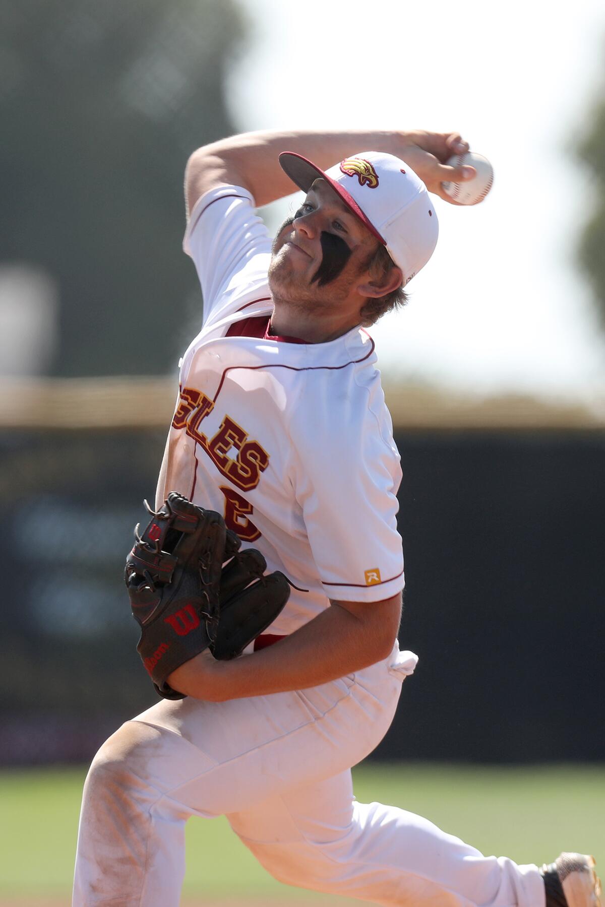 Estancia starter Trevor Scott pitches against Santa Ynez during a CIF Southern Section Division 6 semifinal on Tuesday. 