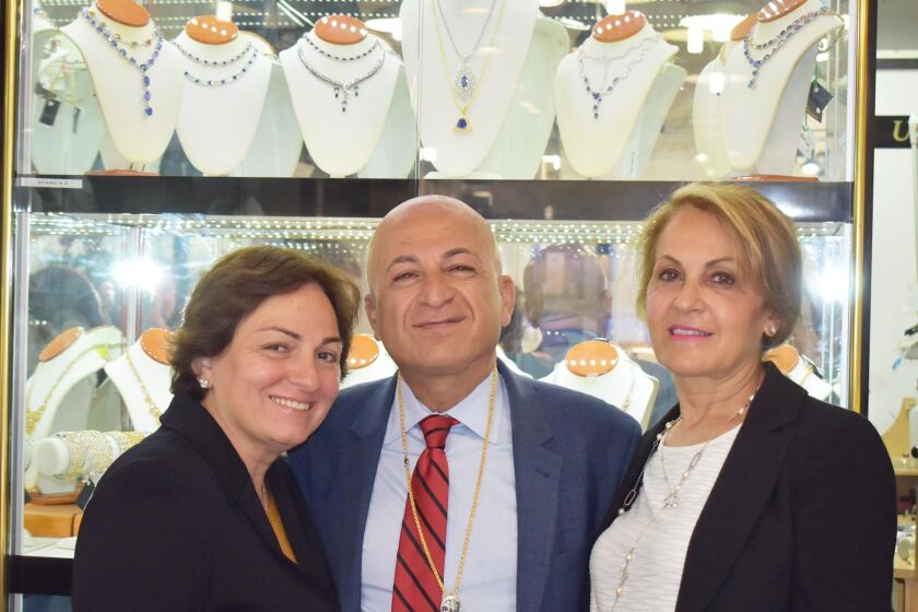 Unicorn Jewelry owners Mitra and Fred Nasseri and Minoo Anvari. The family-owned business has been at the same location in The Plaza since 1981.