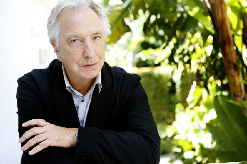 British actor Alan Rickman at the Sunset Marquis in West Hollywood in 2015.