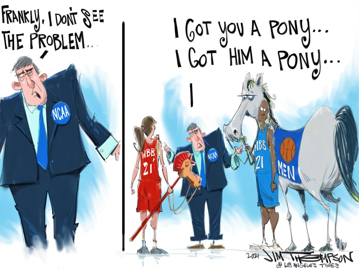 NCAA cartoon for March 20, 2021.