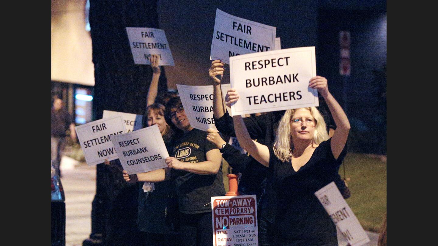 Photo Gallery: Burbank Teachers Association confronts Burbank school officials for better wages and smaller class sizes