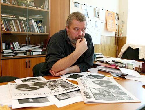 Novaya Gazeta editor-in-chief Dmitry Muratov checks an issue of his paper before it goes into print. Launched in 1993, the Gorbachev-funded paper soon won respect for its coverage of subjects such as corruption and the misdeeds of Russian forces in war-torn Chechnya. The thrice-weekly publication, which claims circulation of nearly 700,000, stands out ever more as a lonely bastion of independent critical reporting.
