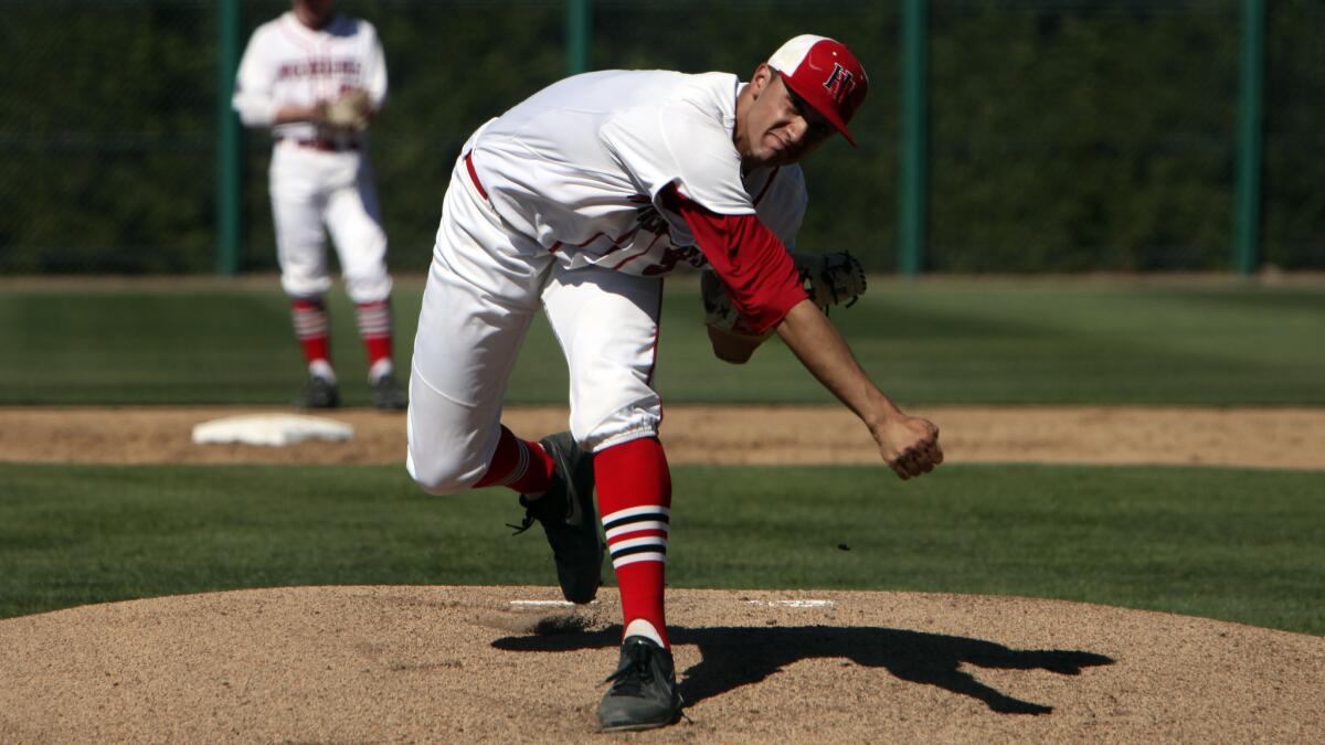 Harvard-Westlake pitcher Jack Flaherty delivers during a game against Alemany in April. Flaherty has committed to the University of North Carolina.