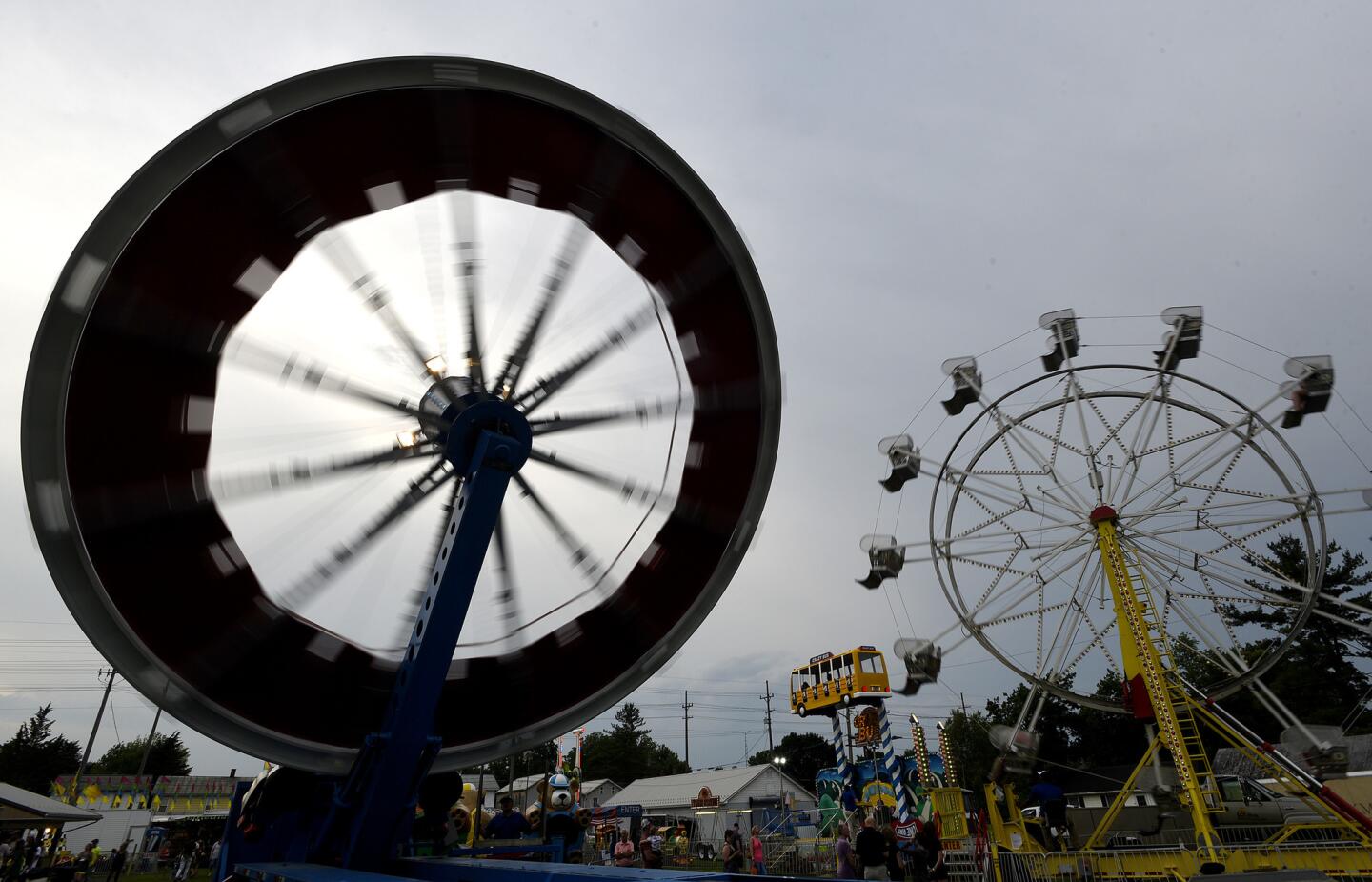 Carnival rides are a featured attraction at the Union Bridge fire company carnival Tuesday, May 28, 2019.