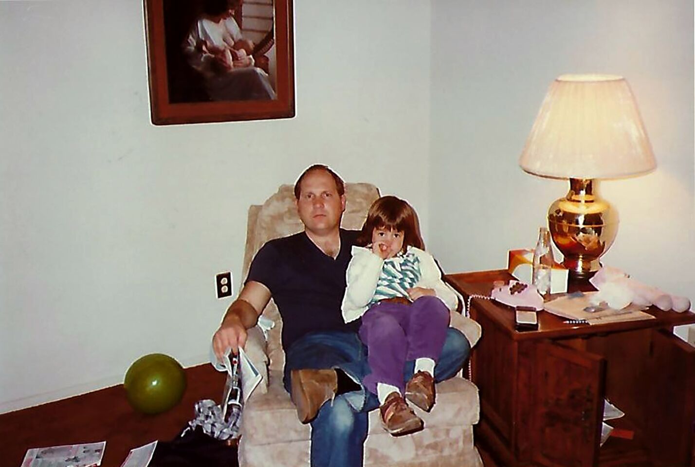 Joseph James DeAngelo with a niece at home in April 1983