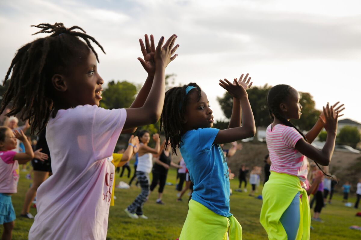 All summer, free Zumba classes in parks draw as many as 500 people of all ages and backgrounds to a park for an evening hour of exercise.