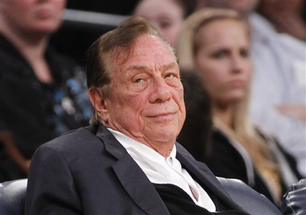 Donald Sterling watches the Clippers play the Lakers on Dec. 19, 2011.