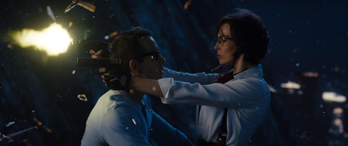 Ryan Reynolds and Jodie Comer in "Free Guy."