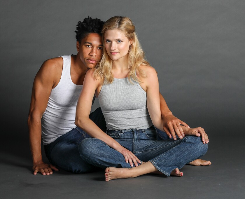 Aaron Clifton Moten and Louisa Jacobson star in the Old Globe Theatre's "Romeo and Juliet."