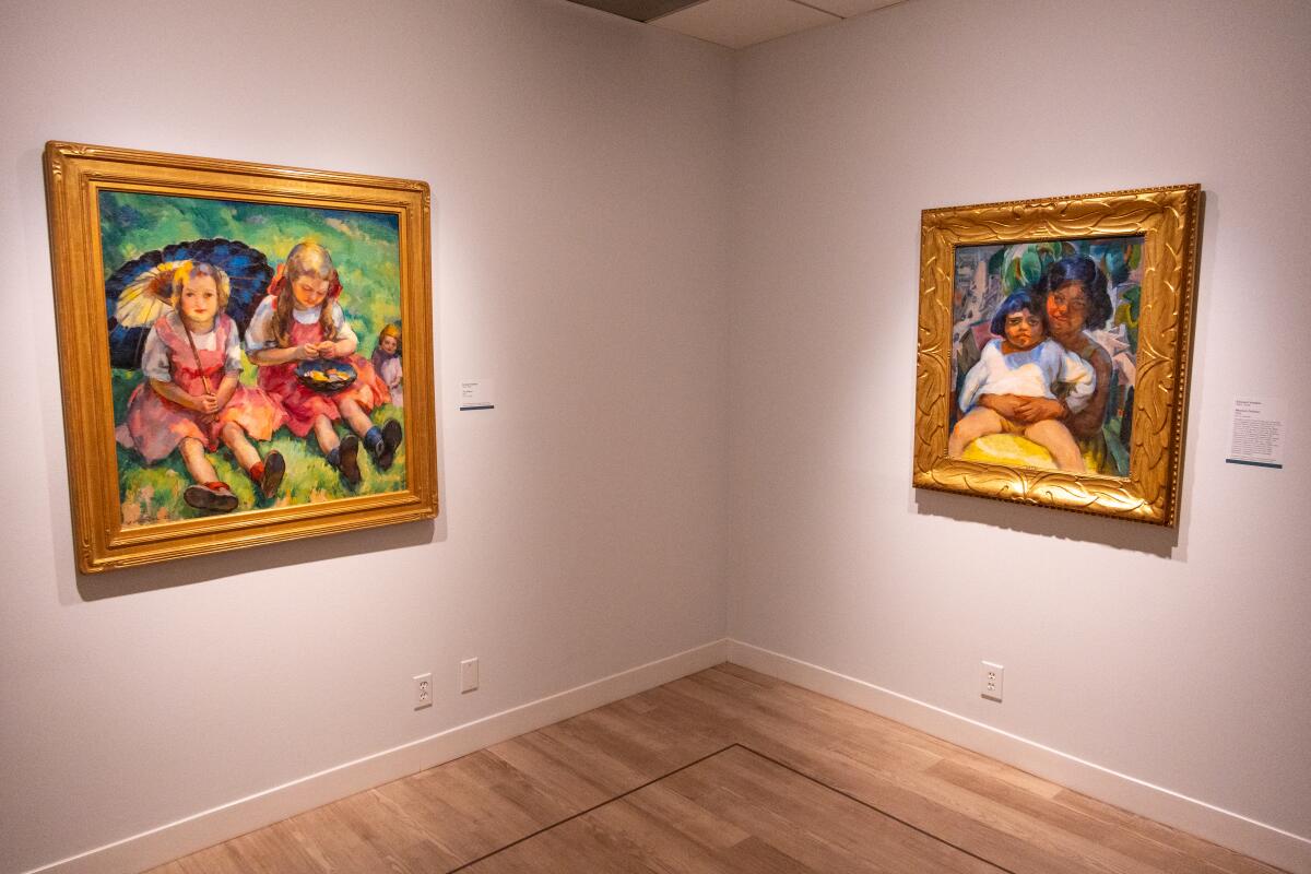 "The Sisters” from 1922 and “Mexican Children” from 1928 by artsist Edouard Vysekal at Langson IMCA.