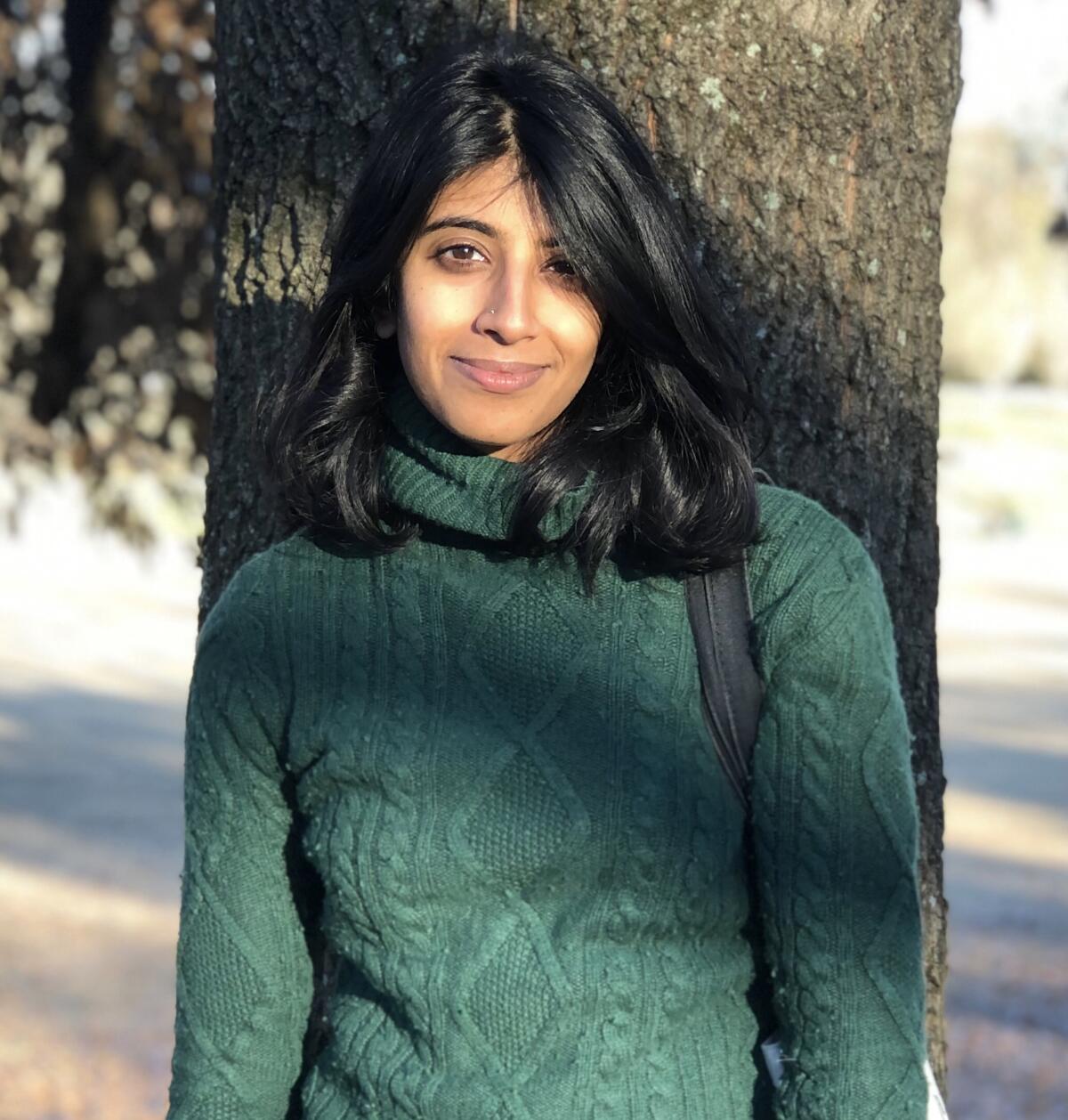 Author Sanjena Sathian in Piedmont Park in Atlanta, Ga., where she grew up.