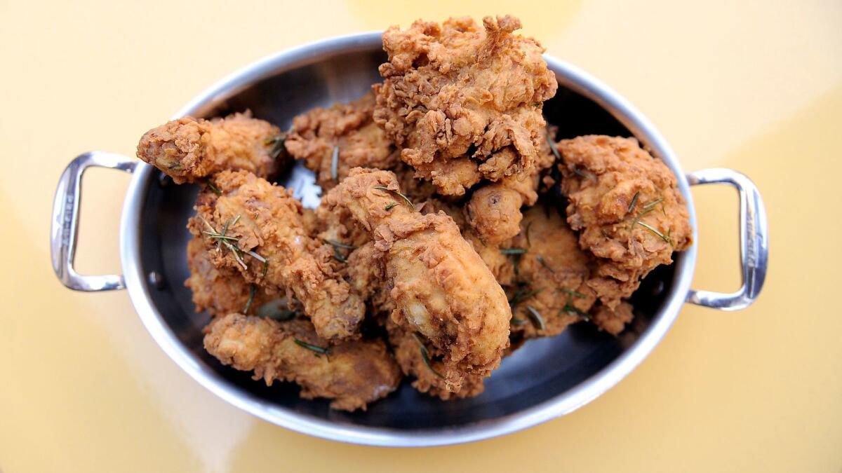 Bouchon serves fried chicken every Monday night. (Mariah Tauger / For The Times)