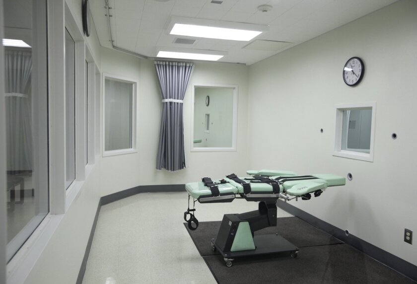 The death chamber of the lethal injection facility at San Quentin State Prison is seen in September 2010.