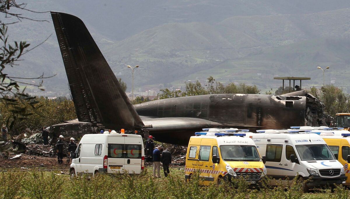 A military transport plane slammed into a field near Algiers, the Algerian capital, on April 11, 2018, killing at least 257 people in the North African nation’s worst aviation disaster.
