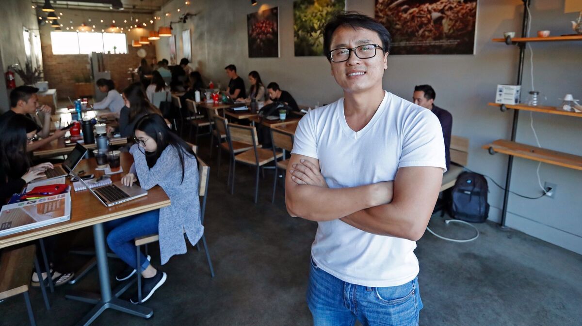 Sonny Nguyen, 38, is a co-founder of 7 Leaves Cafe in Garden Grove, which serves beverages featuring flavors from across Asia.