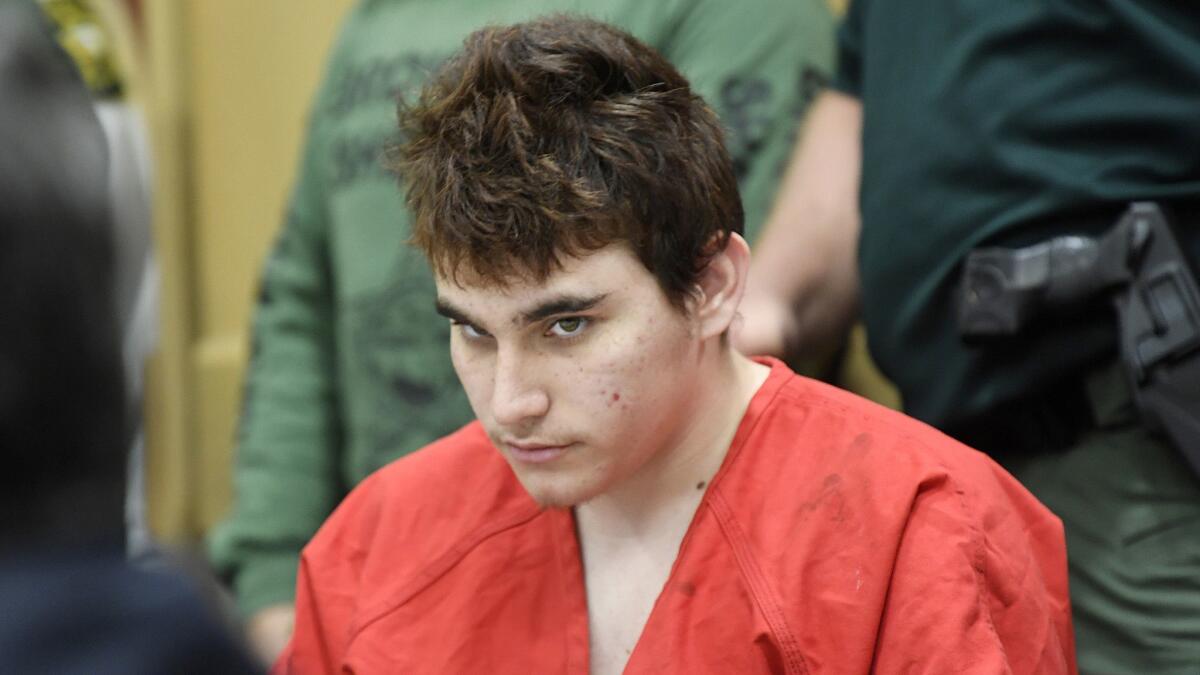 School shooting suspect Nikolas Cruz in court for a hearing in Fort Lauderdale, Fla., on April 27, 2018.