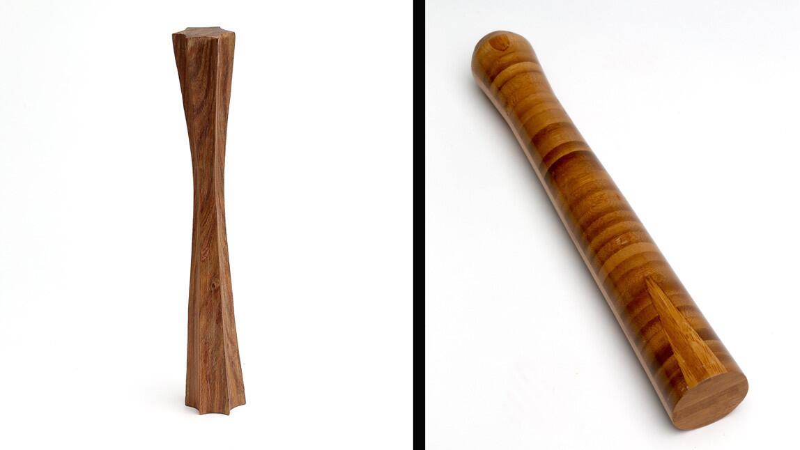 Give up that plastic nonentity in favor of a fluted walnut one, left, or a sleek bamboo model. $18 to $23. Most of these products can be found at Bar Keeper in Silver Lake, Bar & Garden in Culver City or the Mixing Glass in Costa Mesa.