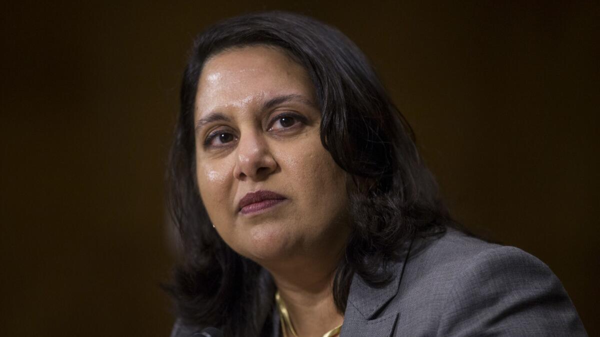 Neomi Rao was confirmed to the U.S. Court of Appeals for the District of Columbia Circuit on a 53-46 vote in the Senate on Wednesday.