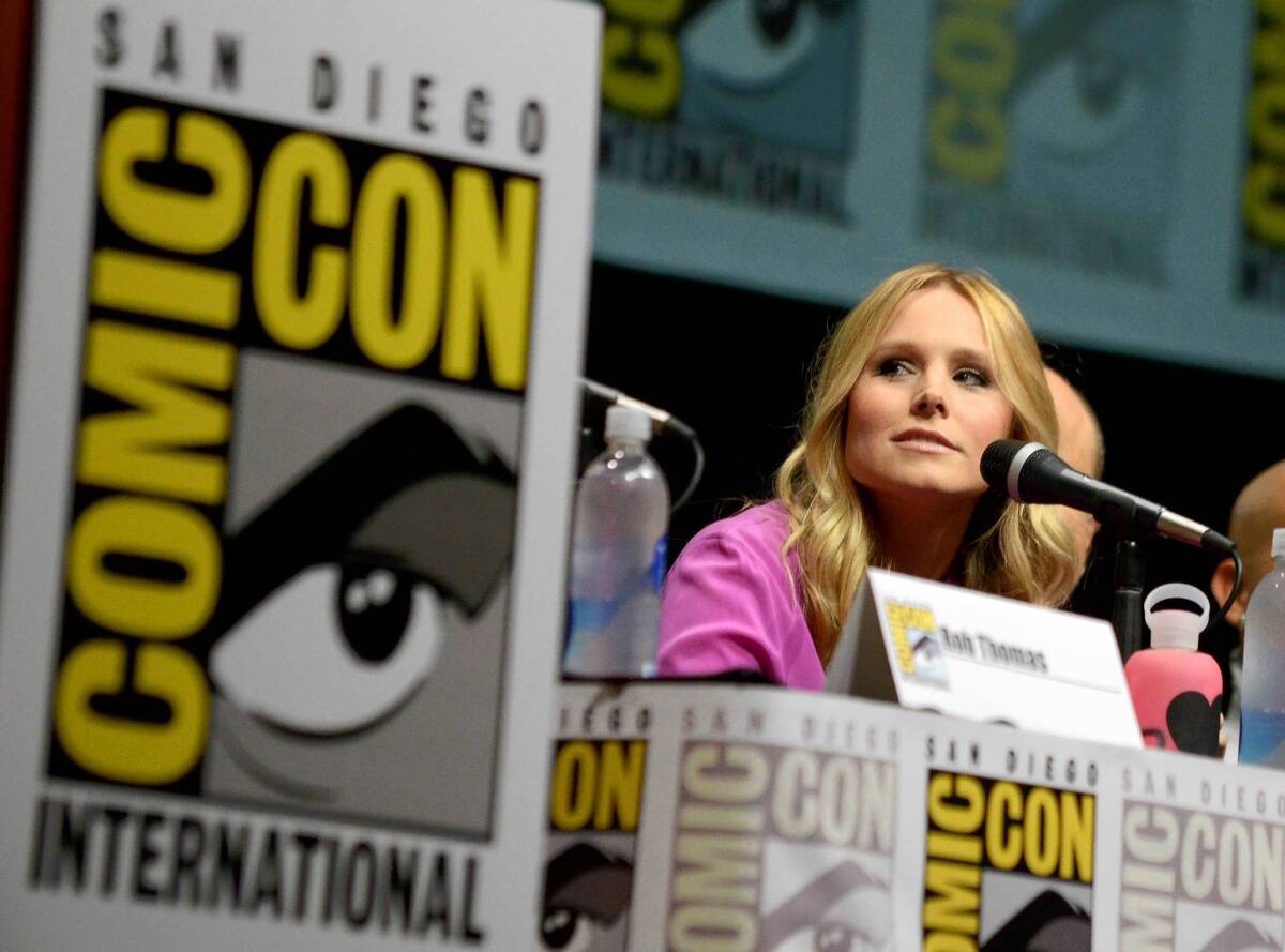Kristen Bell participates in the "Veronica Mars" panel at Comic-Con International in San Diego.