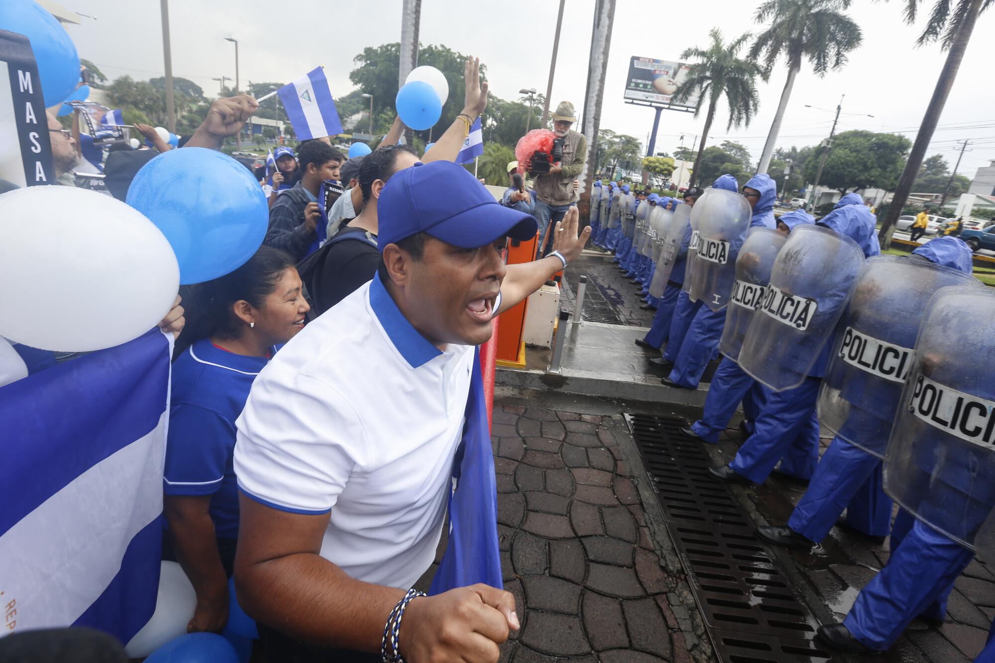 An anti-government protest in Nicaragua