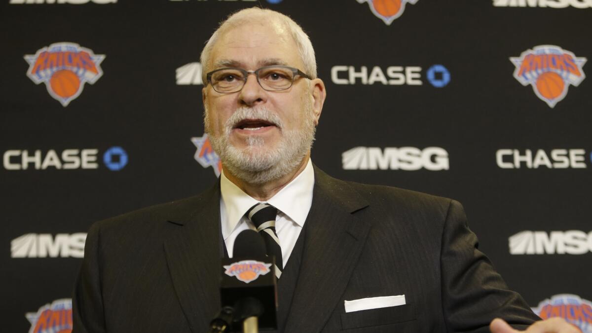New York Knicks President Phil Jackson is in the second year of a five-year, $60-million deal with the franchise.