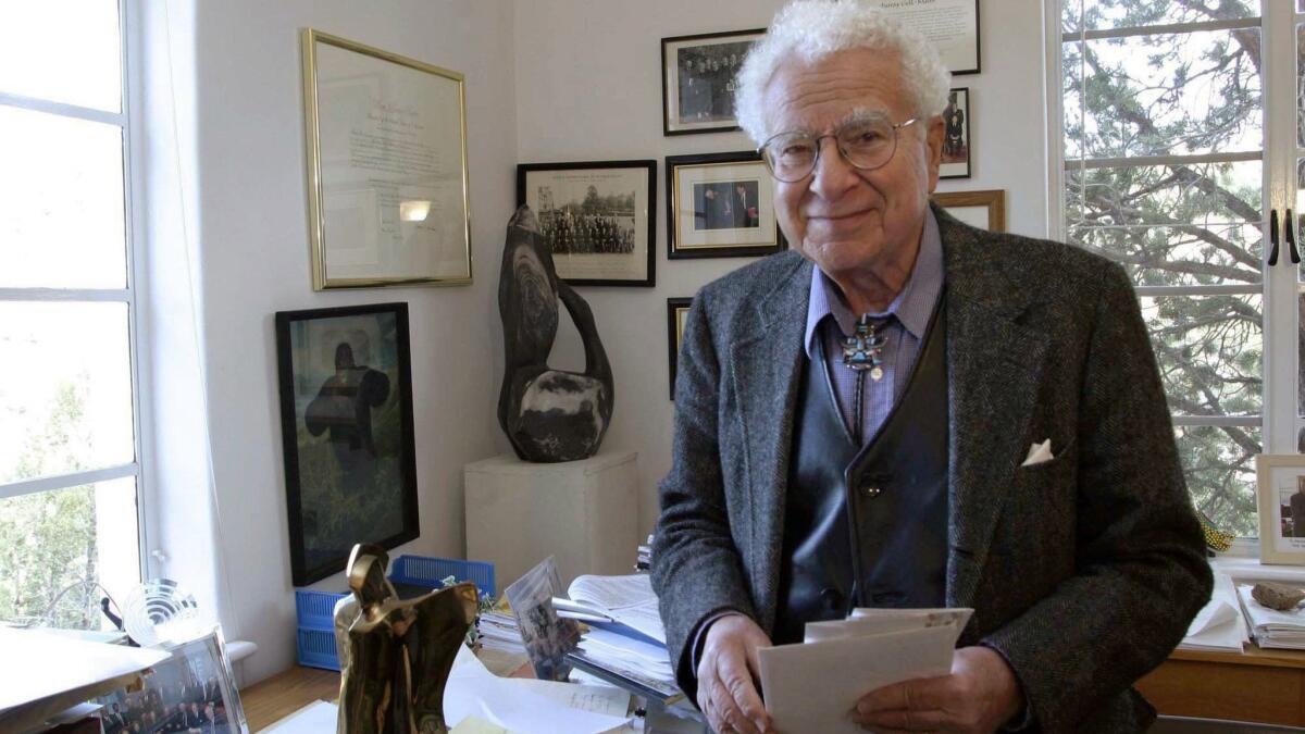 Santa Fe Institute co-founder Murray Gell-Mann, winner of the 1969 Nobel Prize for physics, at the institute in 2003.