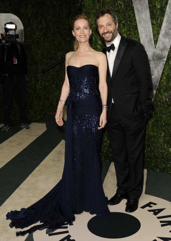 Leslie Mann, left, and Judd Apatow.