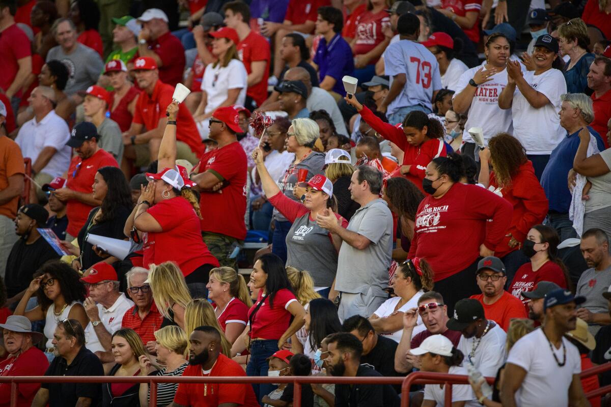 Mater Dei fans cheer in the stands