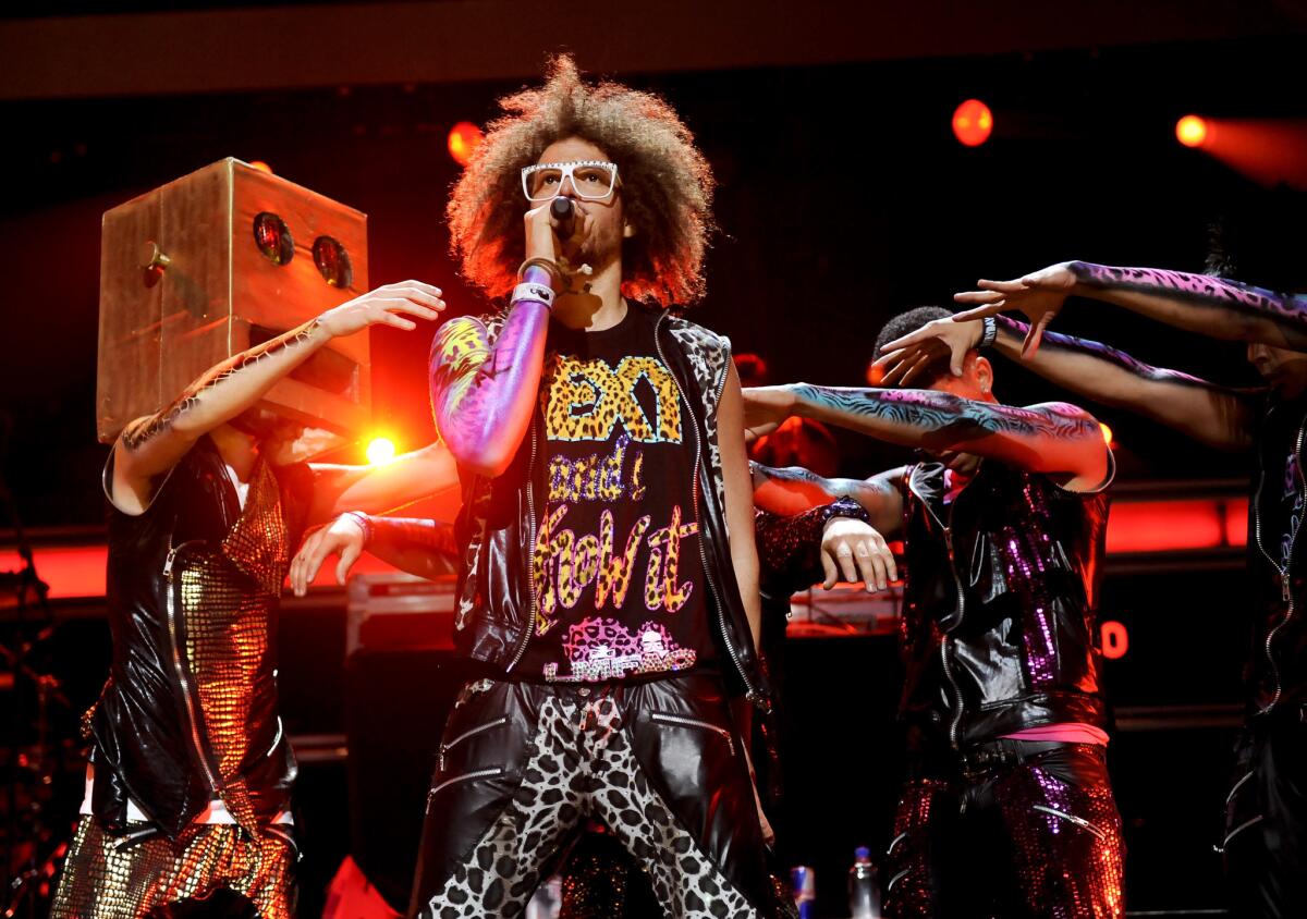 Singer Redfoo performs at Madison Square Garden in 2011. The rapper has apologized for his controversial new video for "Literally I Can't."