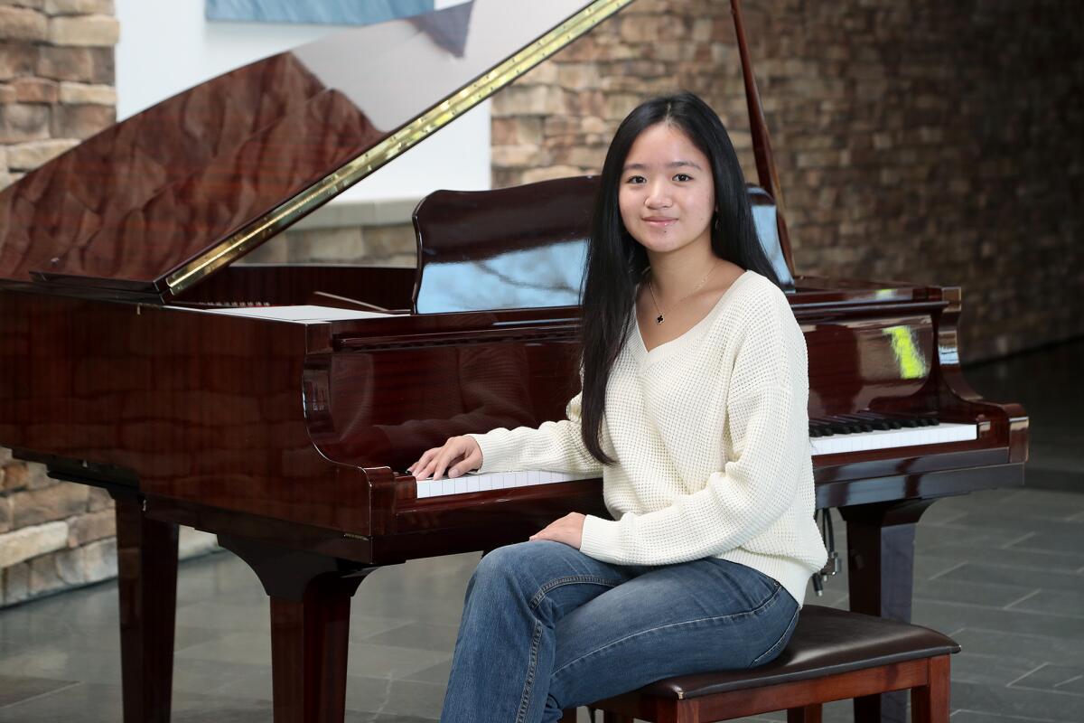 Aja Zou, 16, a Sage Hill School junior, has been named a 2023 YoungArts Finalist in Classical Music.