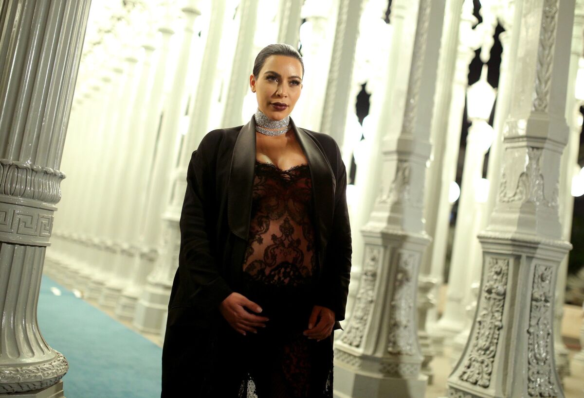 Kim Kardashian attends the Los Angeles County Museum of Art's Art+Film Gala in November.