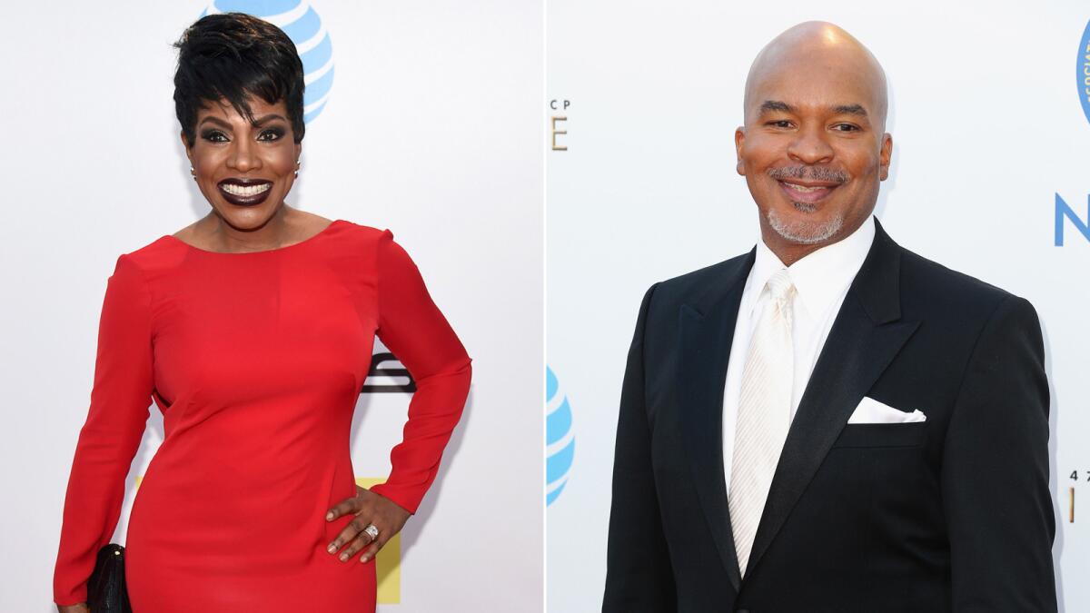 Sheryl Lee Ralph of "Moesha" and David Alan Grier of "The Carmichael Show" on the NAACP Image Awards red carpet.