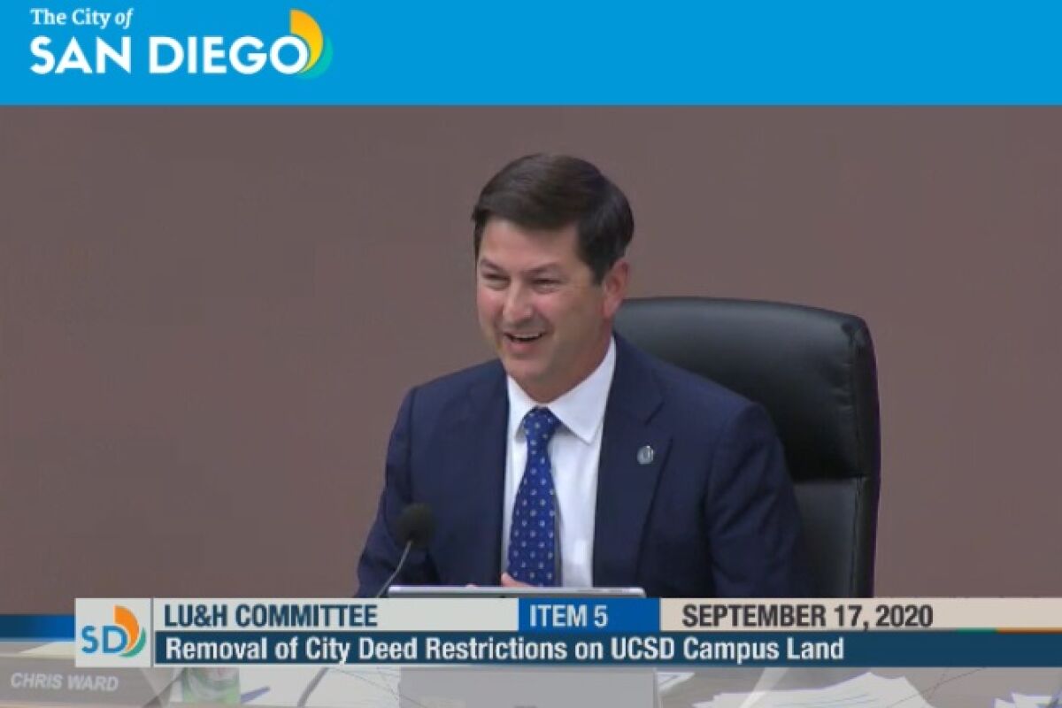 Land Use and Housing Committee chairman and District 3 City Councilman Chris Ward