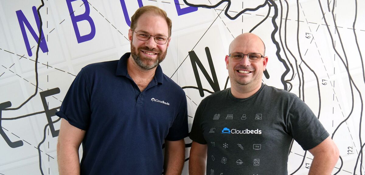 Cloudbeds co-founders Richard Castle (left) and Adam Harris.