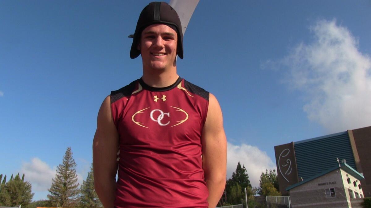 Oaks Christian 6-foot-7 tight end Colby Parkinson is a Stanford commit considered one of the best in the nation.